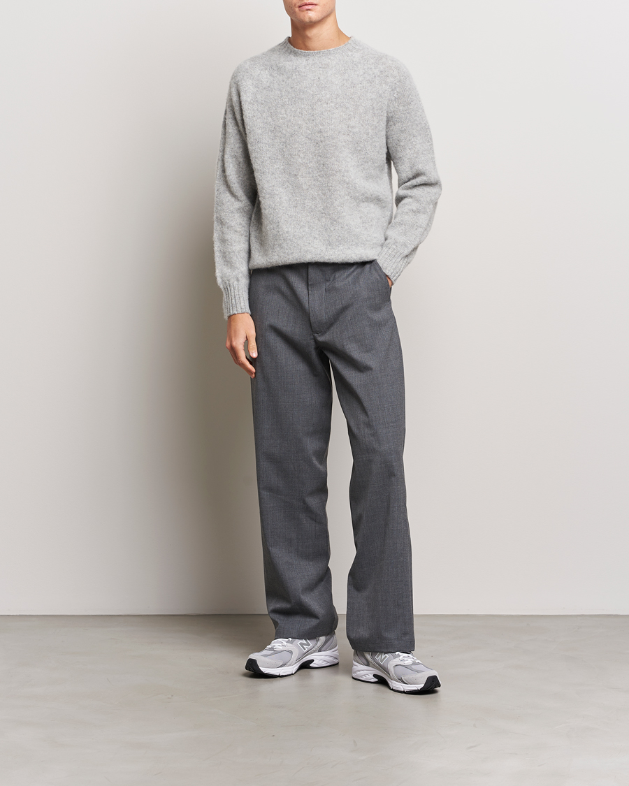 Herren | Pullover | Howlin' | Brushed Wool Sweater Silver