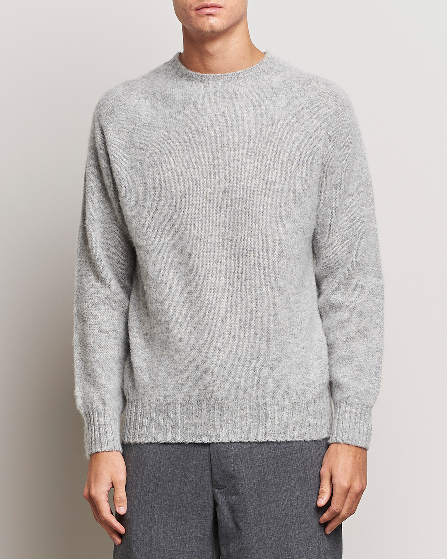 Herren | Pullover | Howlin' | Brushed Wool Sweater Silver