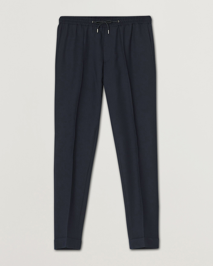 Herren | Hosen | Paul Smith | Drawstring Elastic Wool Pant Navy