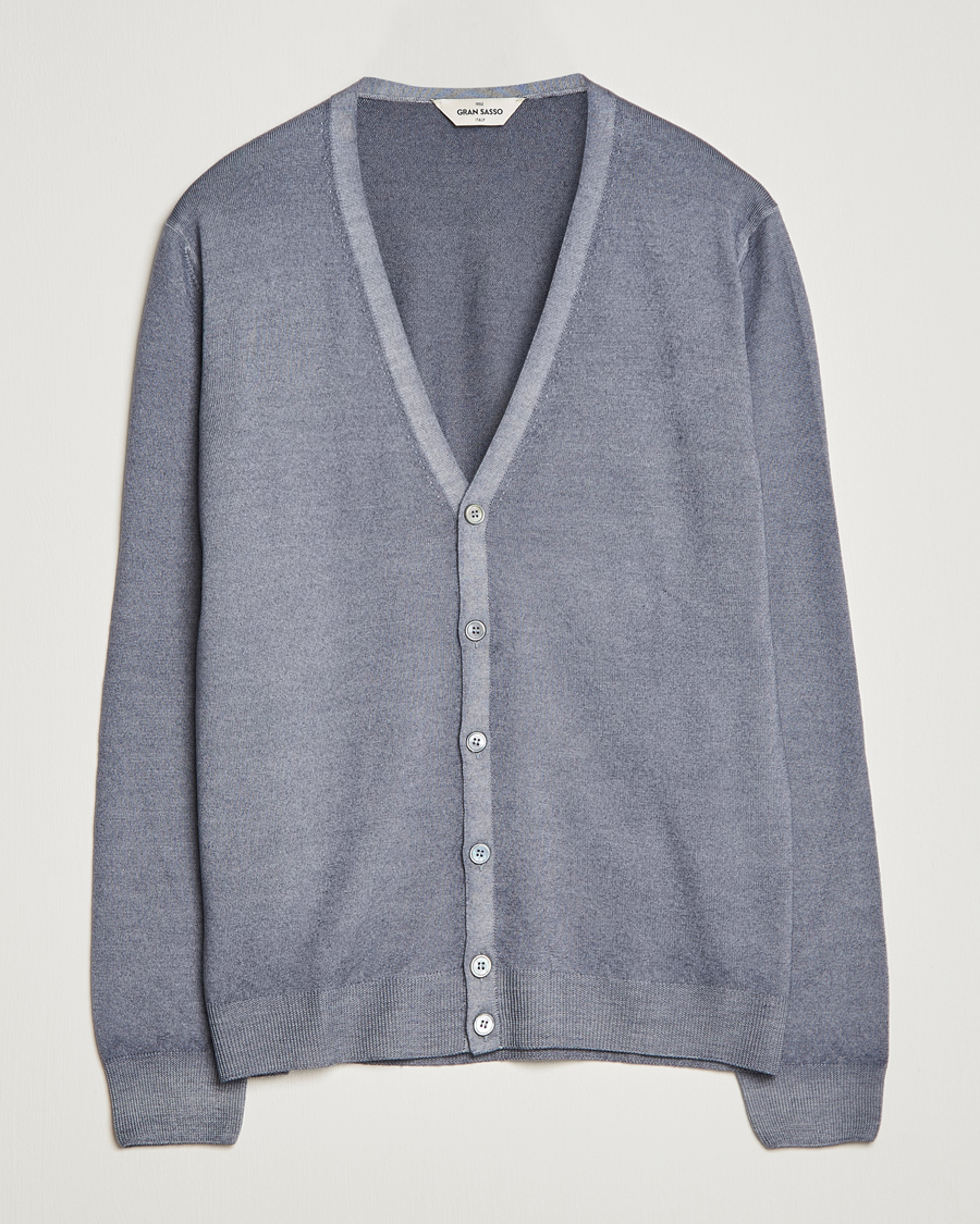 Herren | Pullover | Gran Sasso | Vintage Merino Fashion Fit Cardigan Light Grey