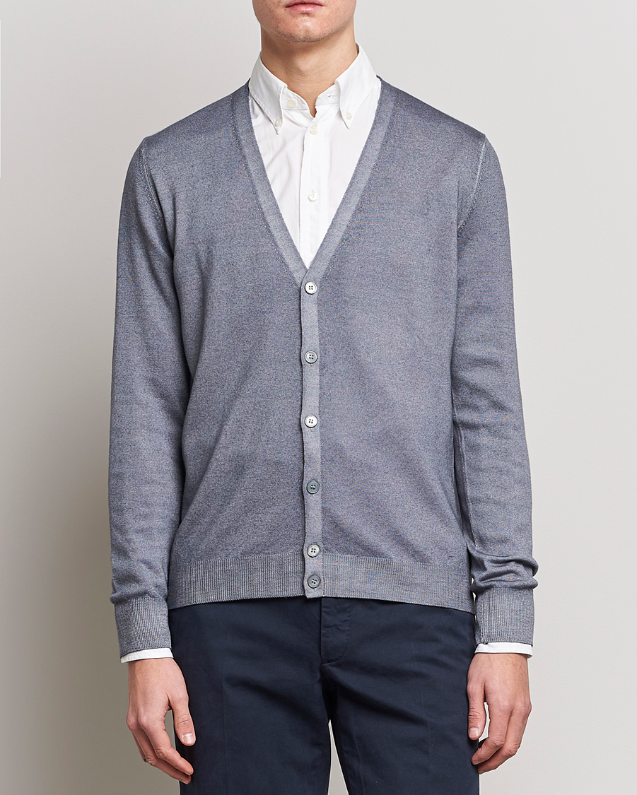 Herren | Pullover | Gran Sasso | Vintage Merino Fashion Fit Cardigan Light Grey