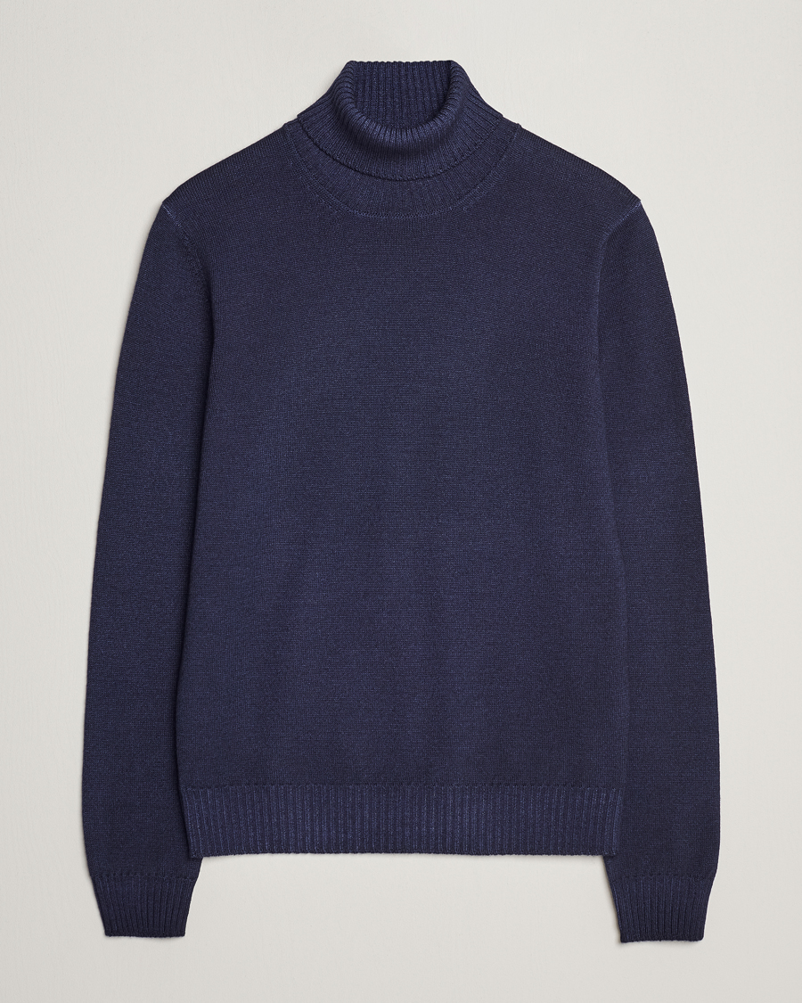 Herren | Pullover | Gran Sasso | Vintage Merino Fashion Fit Polo Navy