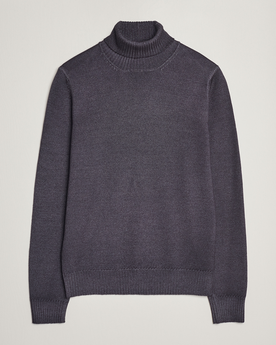 Herren | Pullover | Gran Sasso | Vintage Merino Fashion Fit Polo Asphalt