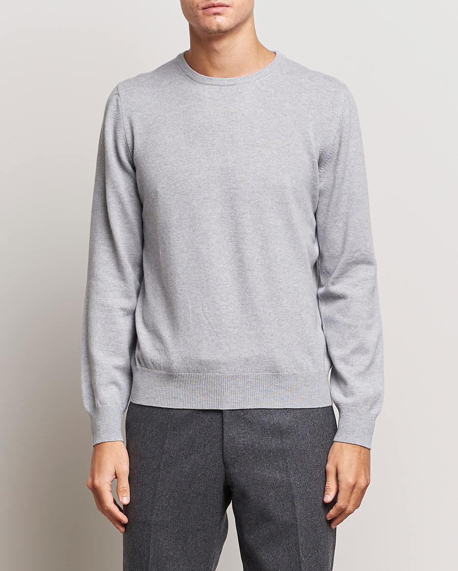 Herren | Pullover | Gran Sasso | Wool/Cashmere Crew Neck Light Grey
