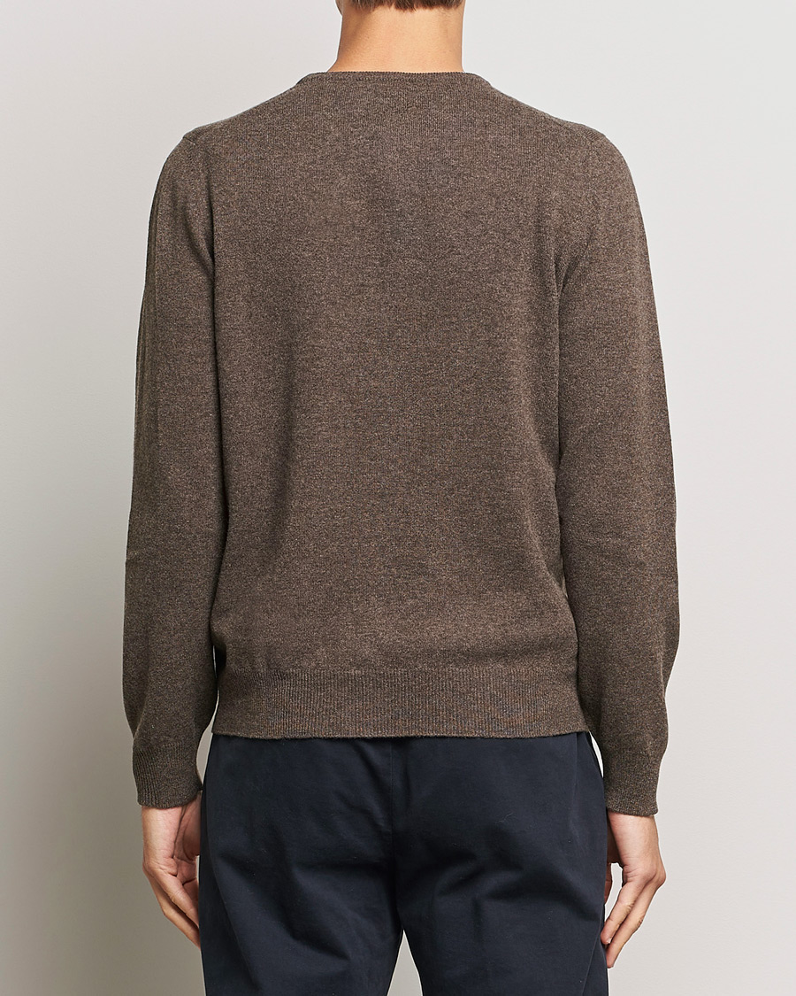 Herren | Pullover | Gran Sasso | Wool/Cashmere Crew Neck Brown Melange