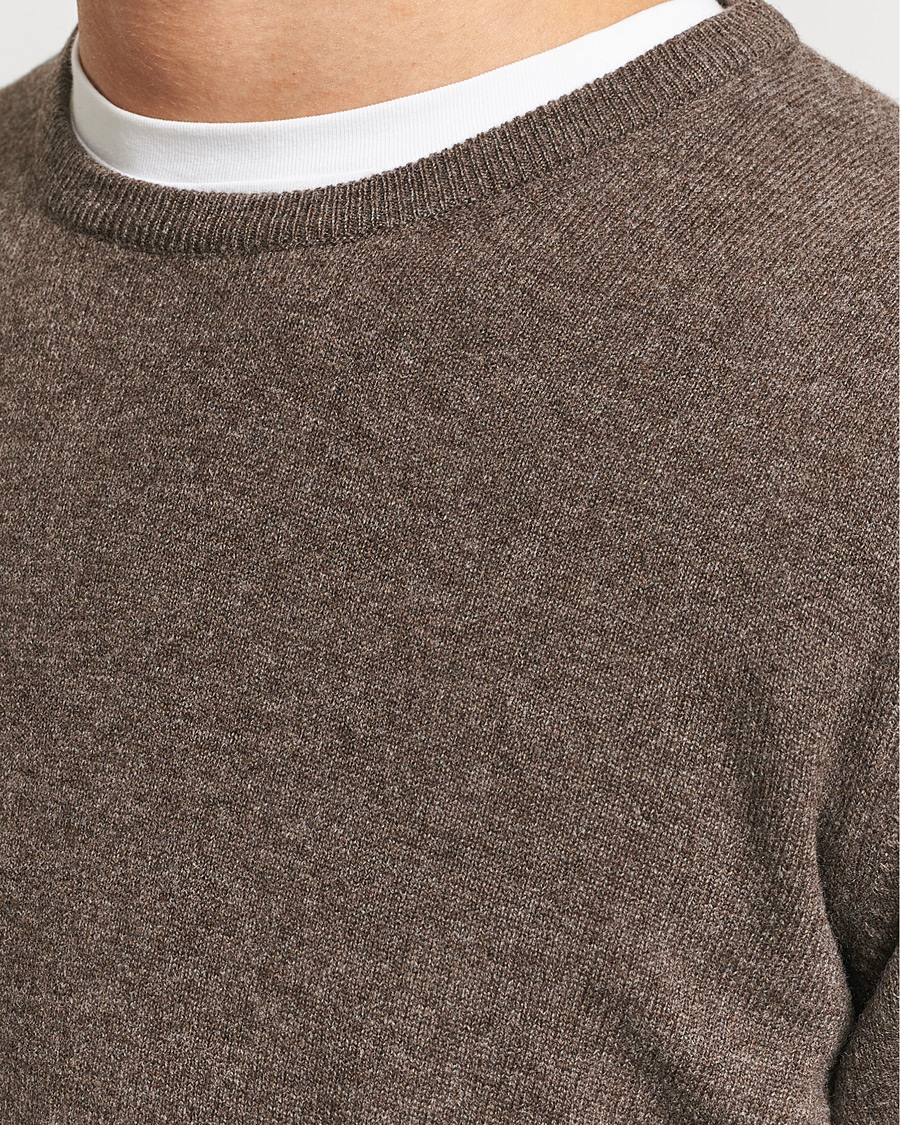 Herren | Pullover | Gran Sasso | Wool/Cashmere Crew Neck Brown Melange