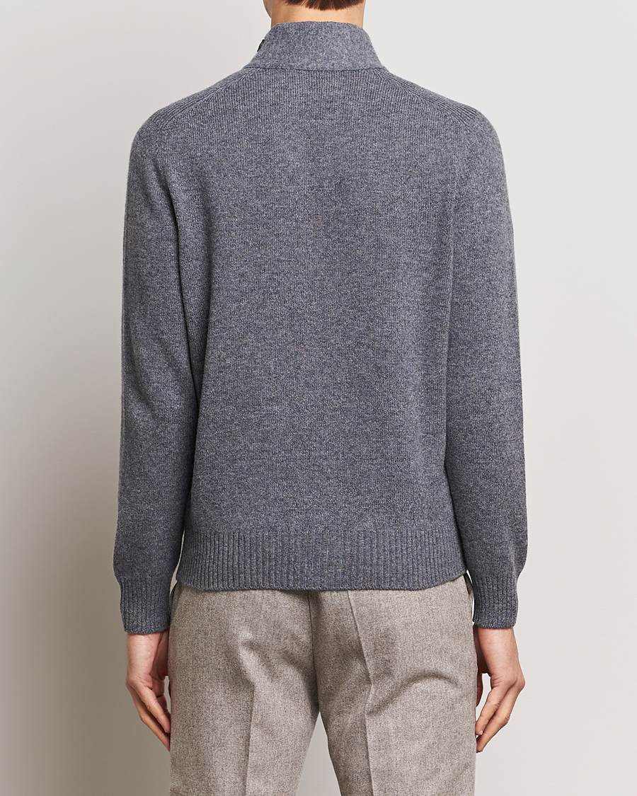Herren | Pullover | Gran Sasso | Heavy Wool Cardigan Grey Melange