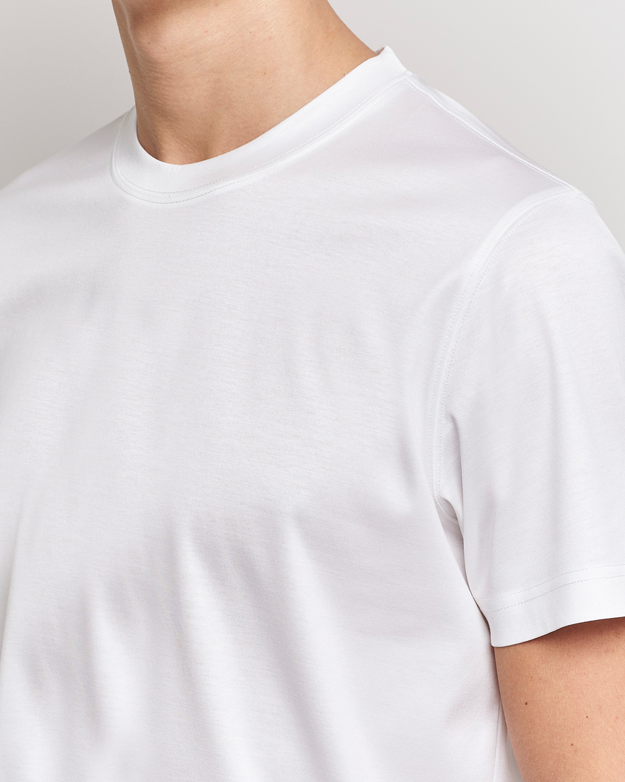 Herren | T-Shirts | Eton | Filo Di Scozia Cotton T-Shirt White