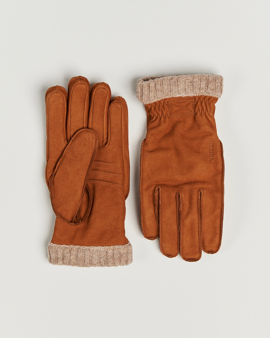 Herren |  | Hestra | Joar Primaloft Lined Nubuck Glove Cognac