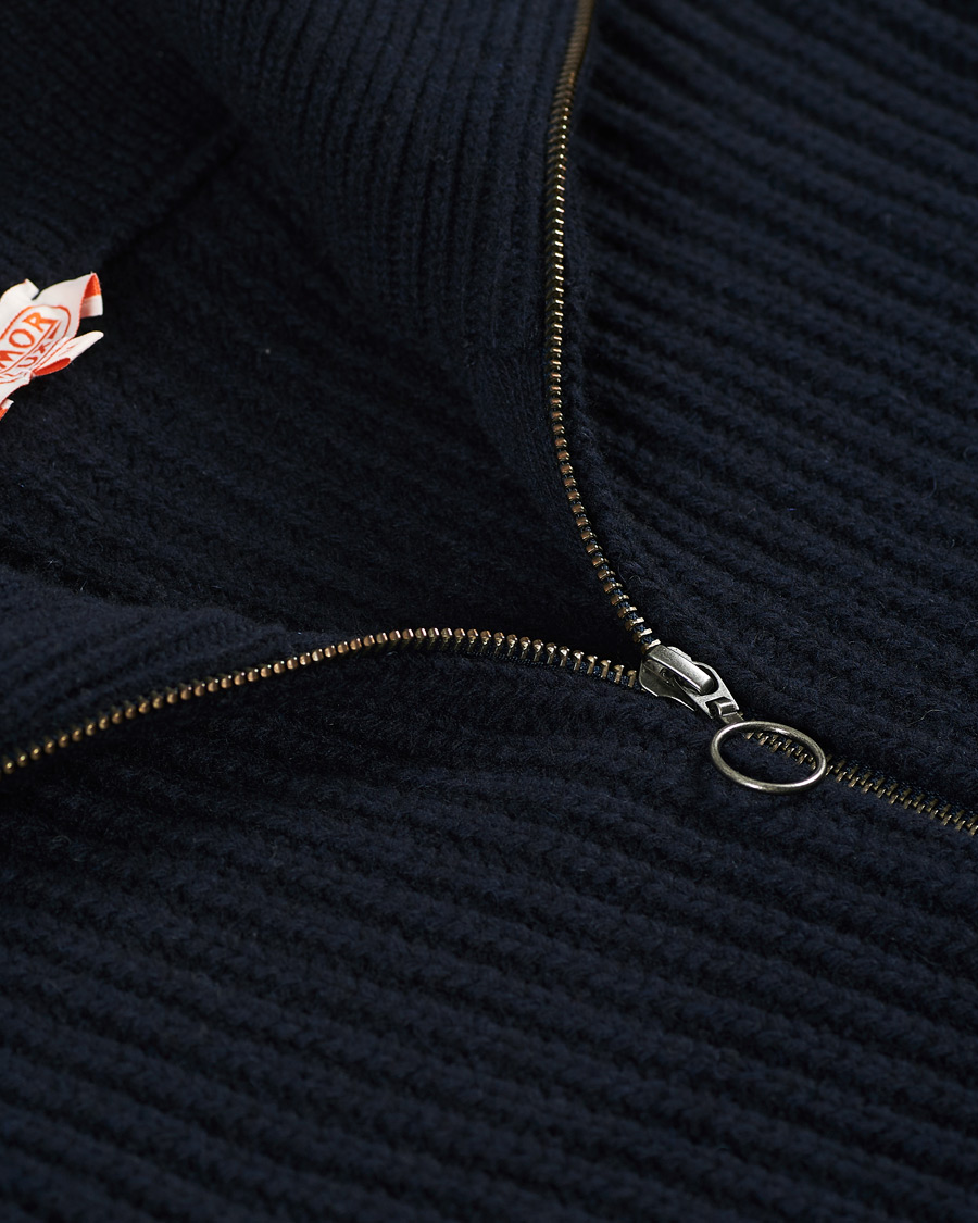 Herren | Pullover | Armor-lux | Ribbed Zip Sweater Navy