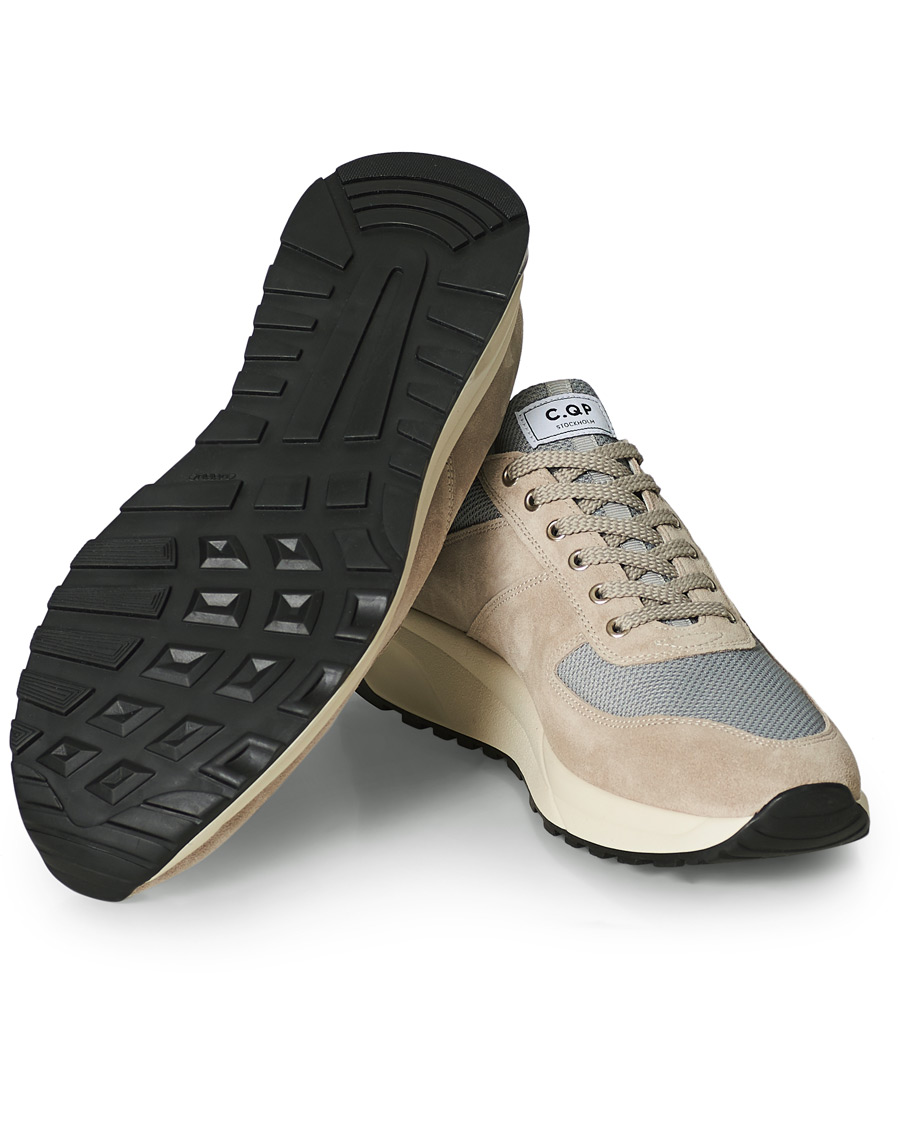 Herren | C.QP Stride Suede/Mesh Running Sneaker Stone Grey | CQP | C.QP Stride Suede/Mesh Running Sneaker Stone Grey