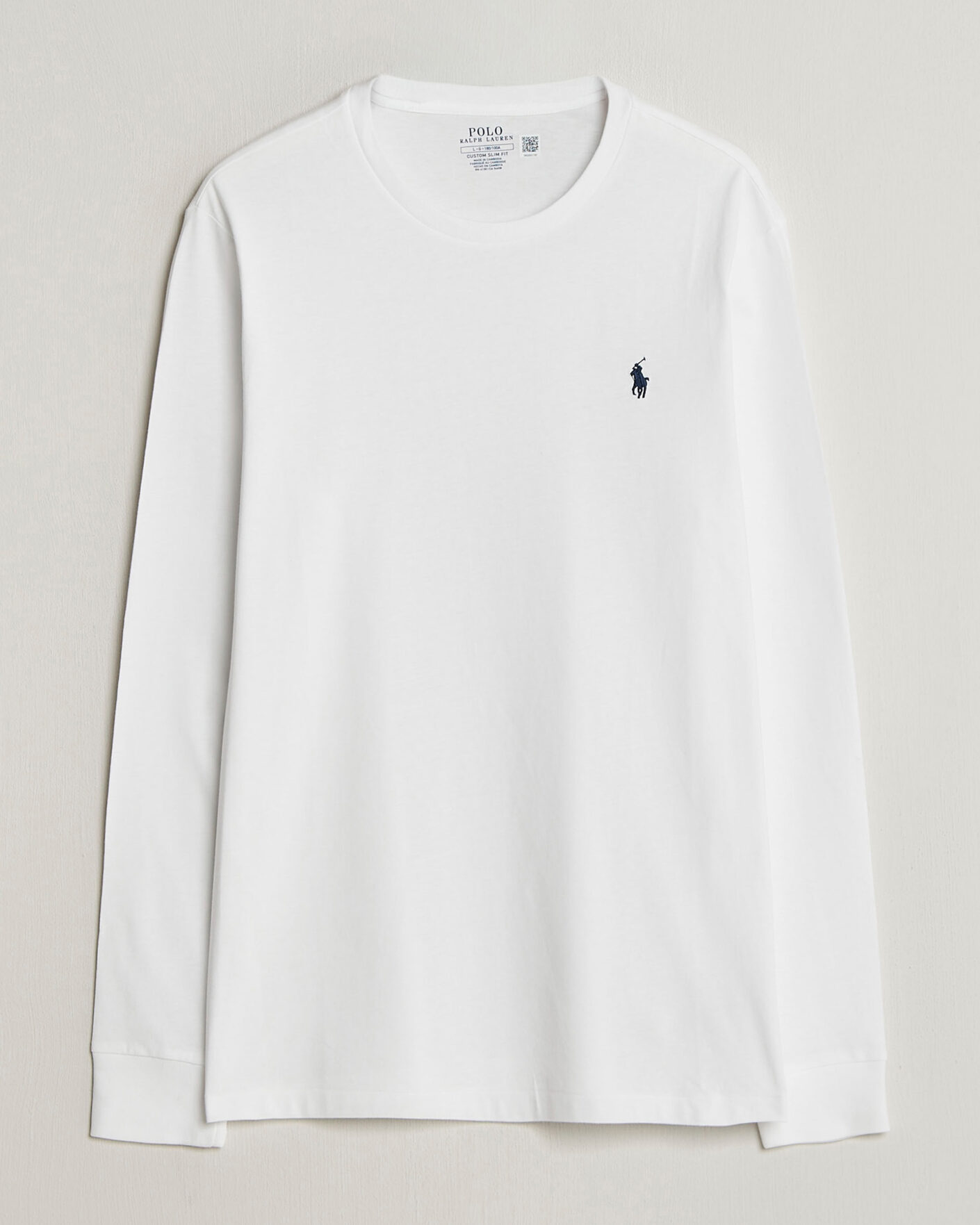 Herren | T-Shirts | Polo Ralph Lauren | Custom Slim Fit Long Sleeve Tee White