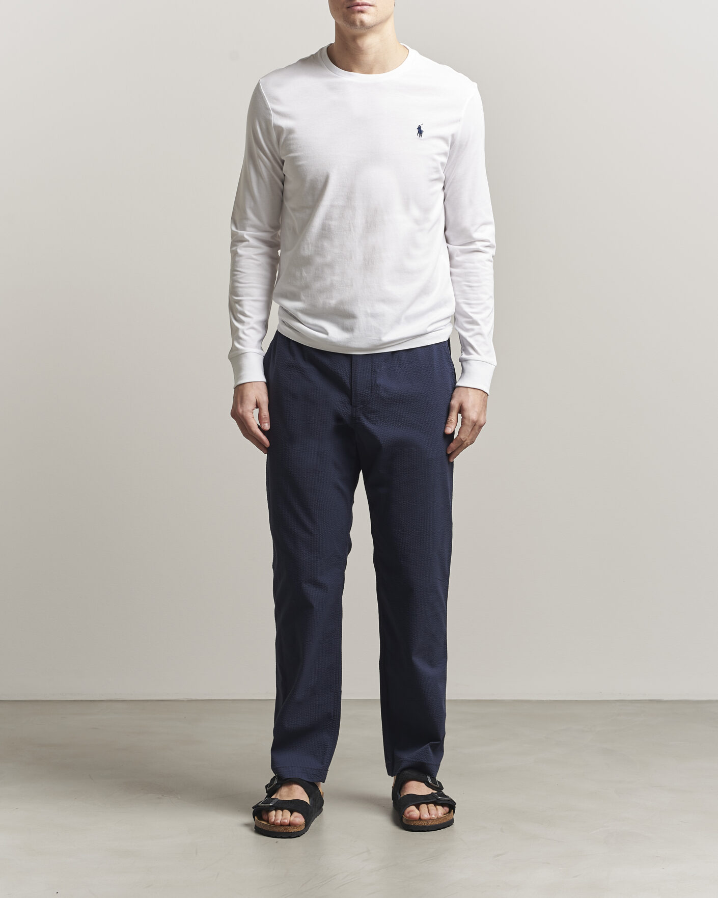 Herren | T-Shirts | Polo Ralph Lauren | Custom Slim Fit Long Sleeve Tee White