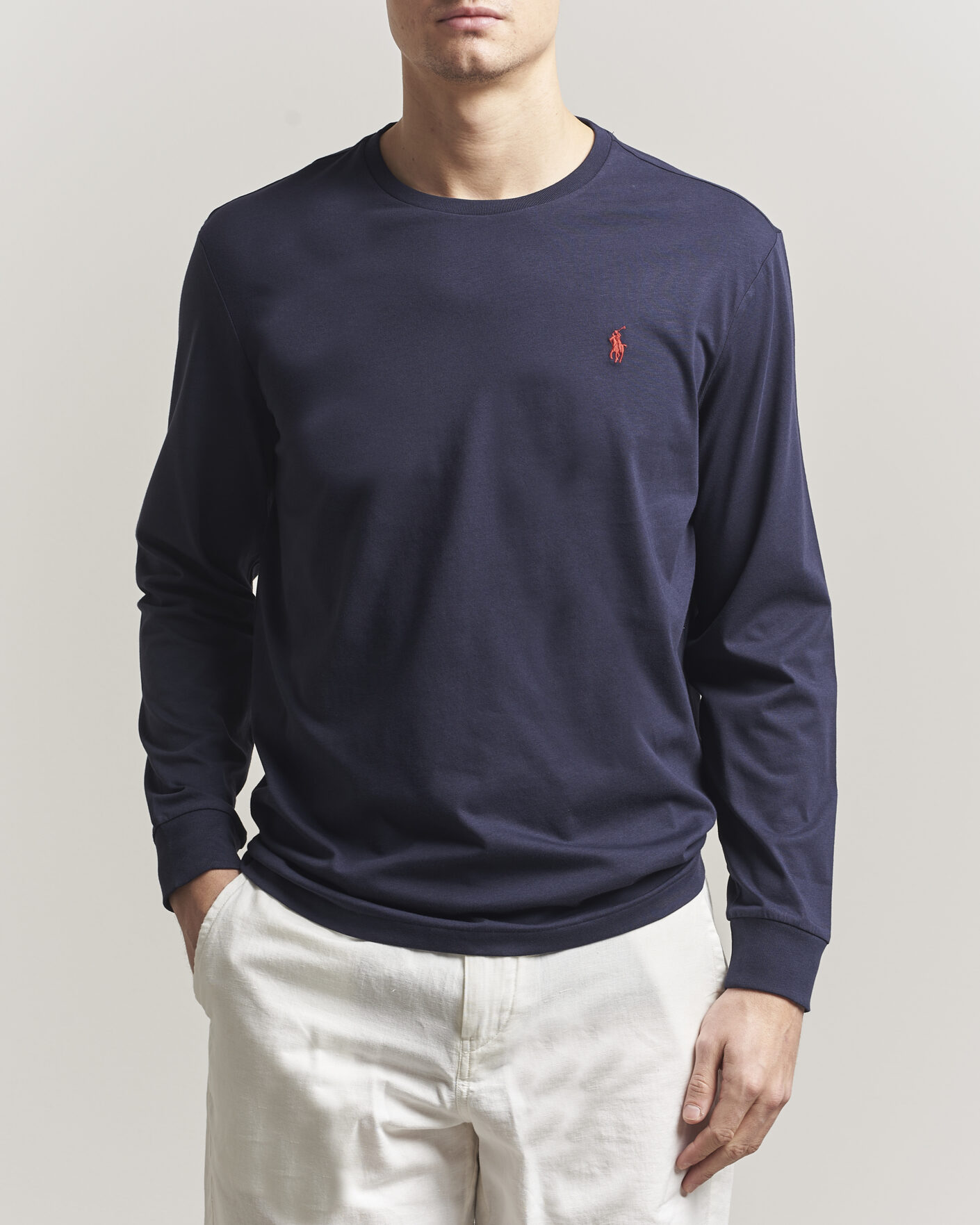 Herren | T-Shirts | Polo Ralph Lauren | Custom Slim Fit Long Sleeve Tee Ink