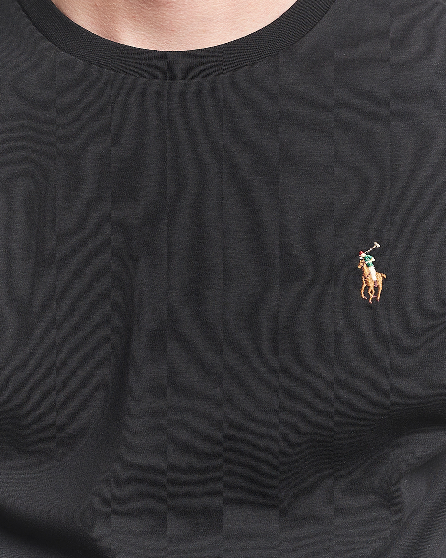 Herren | T-Shirts | Polo Ralph Lauren | Luxury Pima Cotton Crew Neck T-Shirt Black
