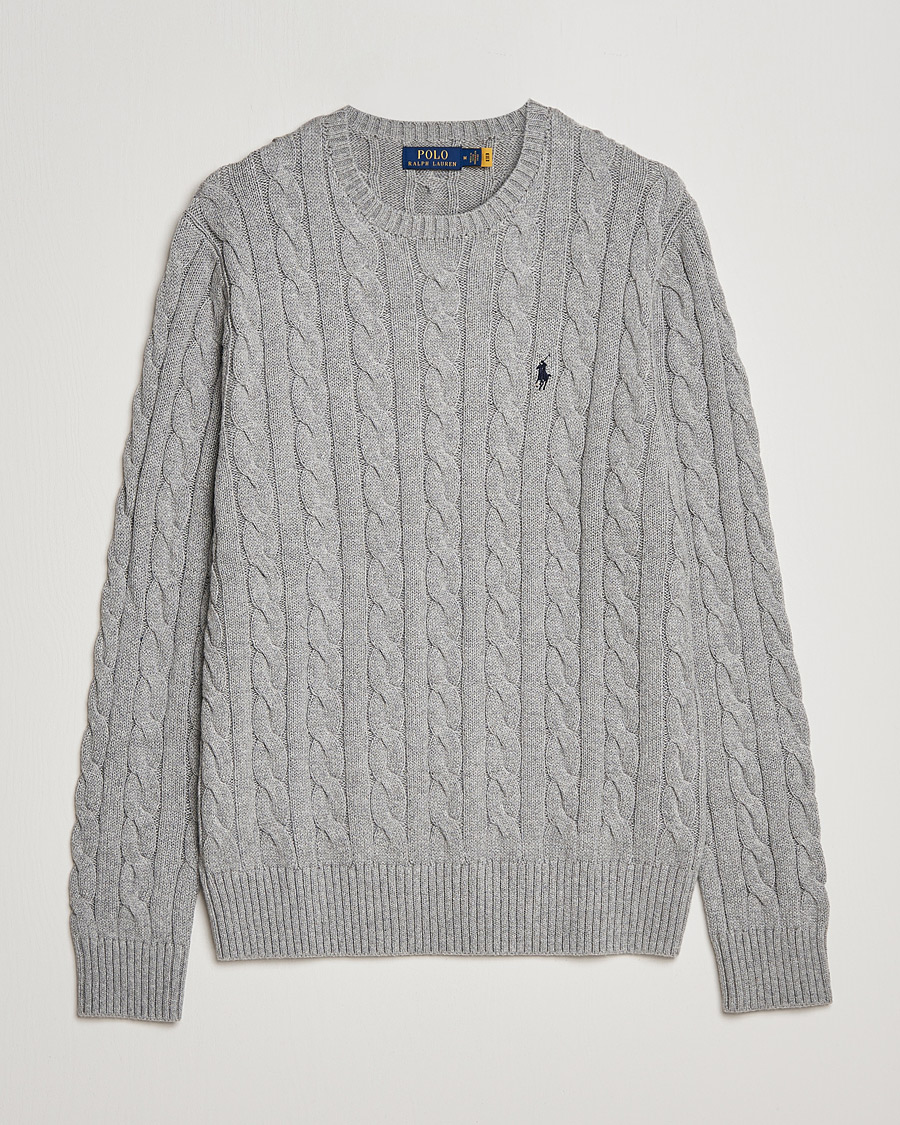 Herren | Pullover | Polo Ralph Lauren | Cotton Cable Pullover Fawn Grey Heather