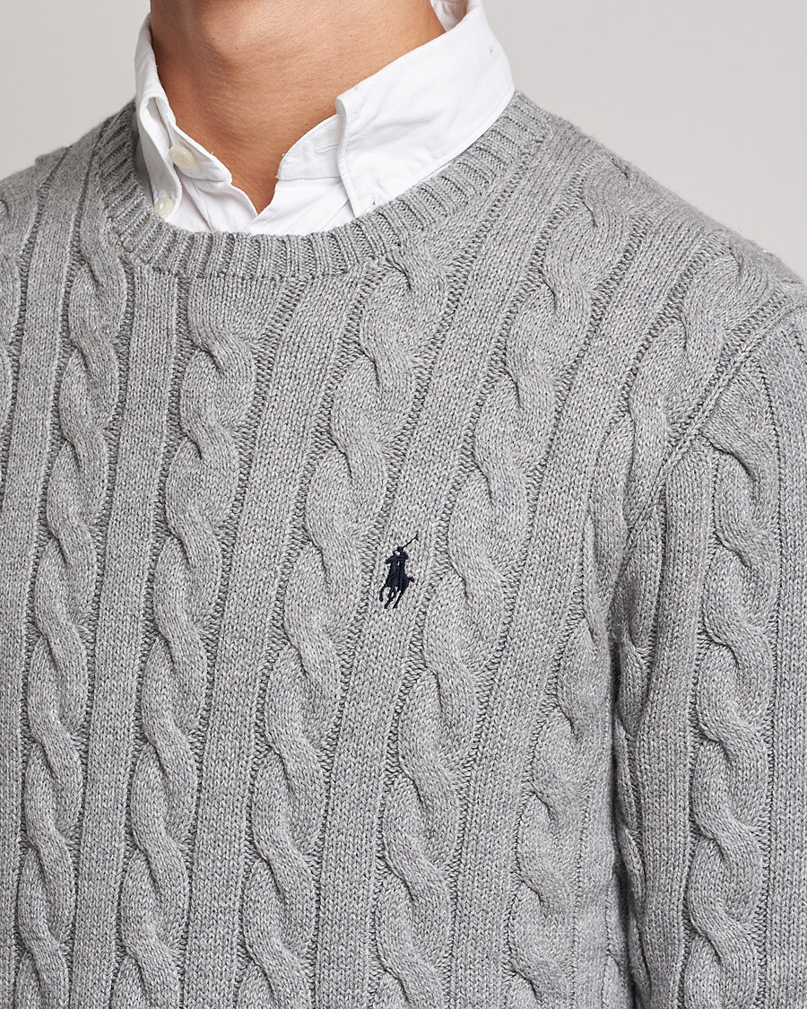 Herren | Pullover | Polo Ralph Lauren | Cotton Cable Pullover Fawn Grey Heather