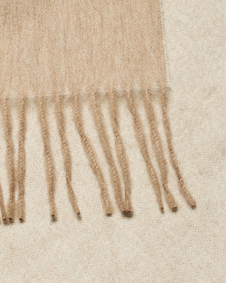 Herren | Begg & Co Arran Reversible Cashmere Scarf Stone/White | Begg & Co | Arran Reversible Cashmere Scarf Stone/White