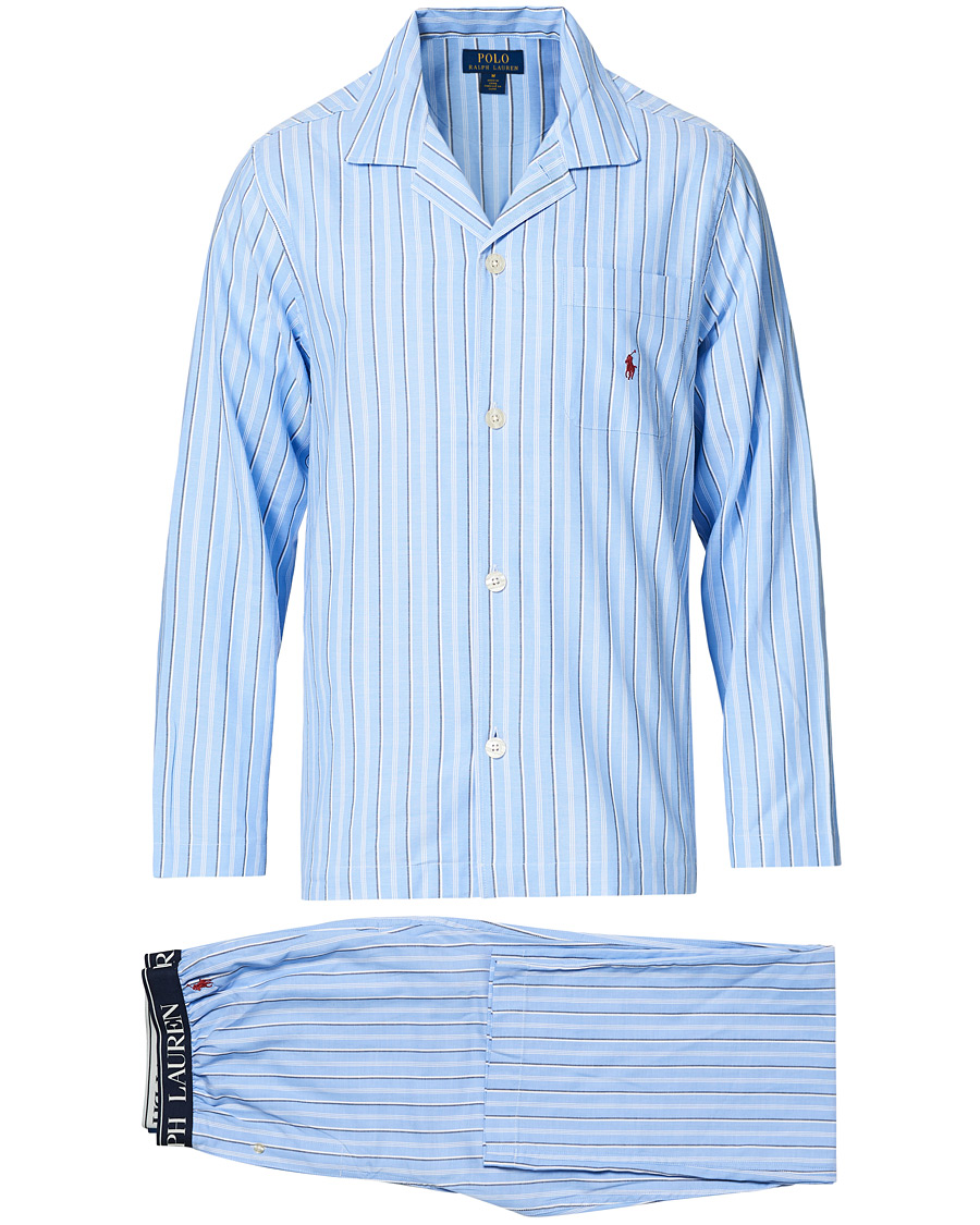 Herren | Schlafanzüge & Bademäntel | Polo Ralph Lauren | Cotton Pyjama Set Blue Stripe