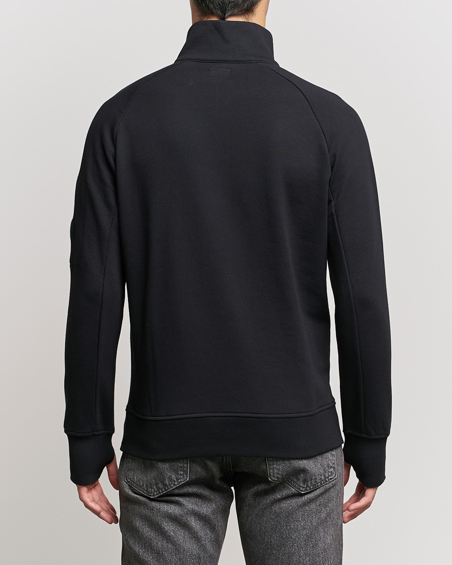 Herren | Pullover | C.P. Company | Diagonal Raised Fleece Half Zip Lens Sweatshirt Black