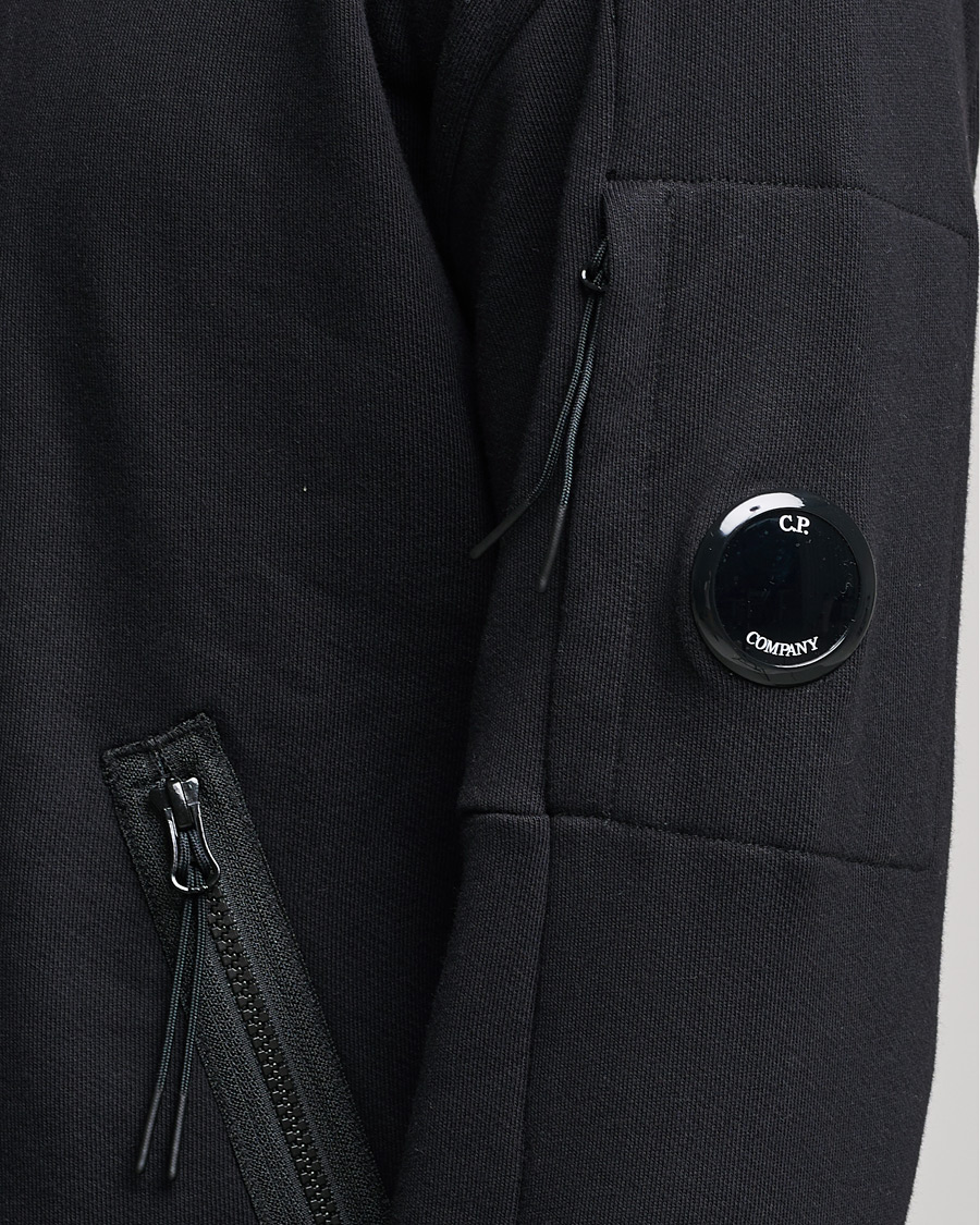 Herren | Pullover | C.P. Company | Diagonal Raised Fleece Half Zip Lens Sweatshirt Black