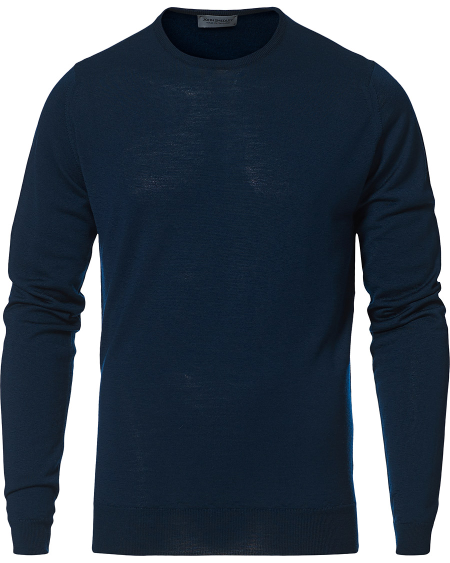 Herren | Pullover | John Smedley | Lundy Extra Fine Merino Crew Neck Orion Green