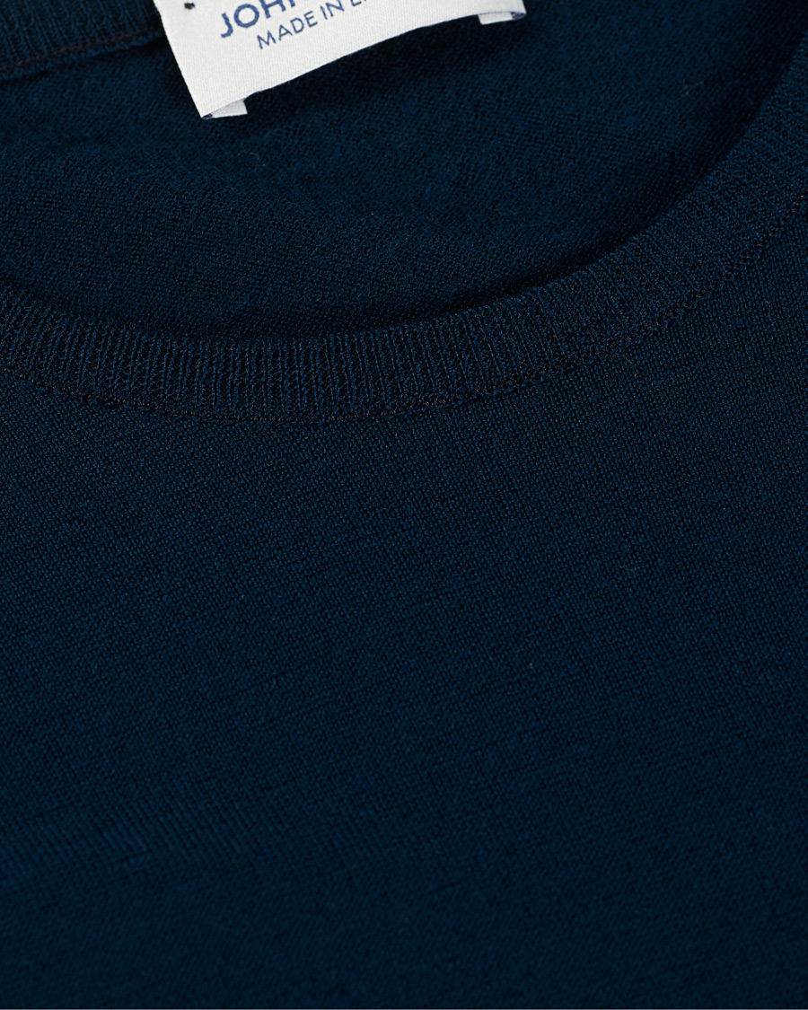 Herren | Pullover | John Smedley | Lundy Extra Fine Merino Crew Neck Orion Green