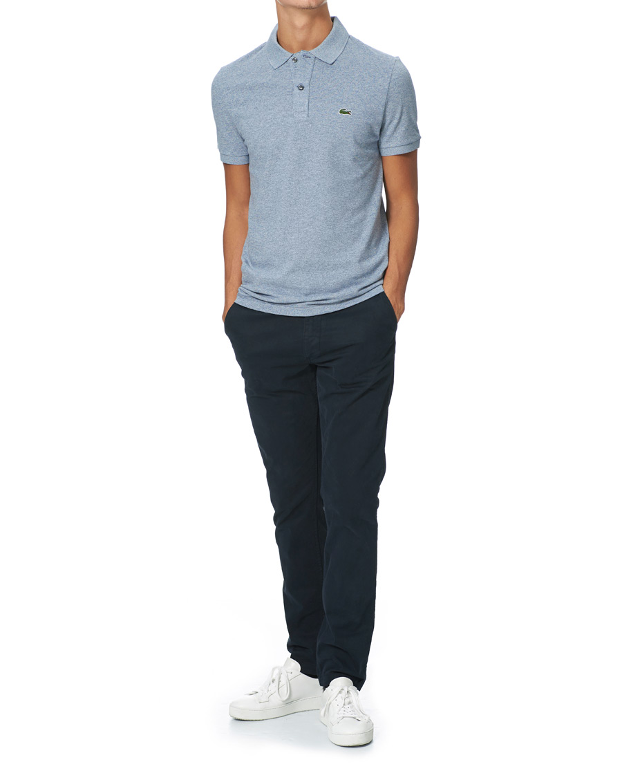 Herren | Poloshirts | Lacoste | Slim Fit Polo Piké Light Indigo Blue