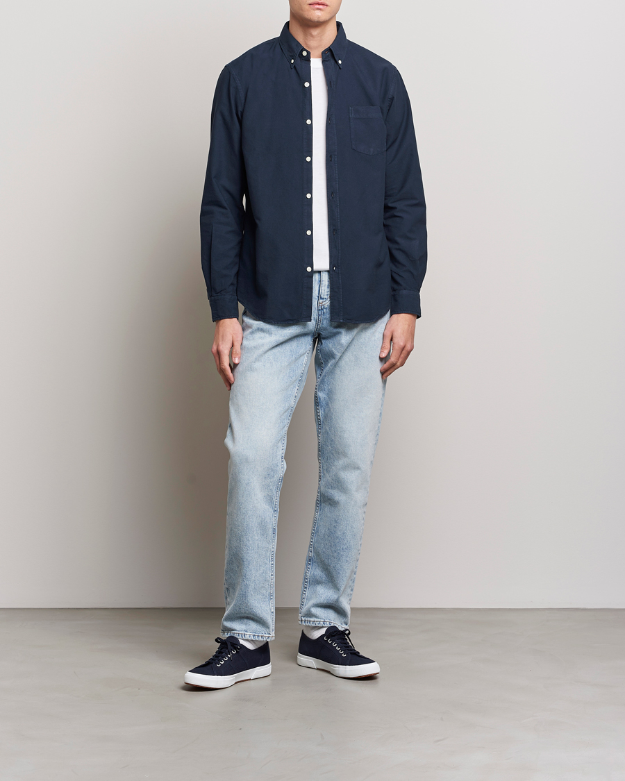 Herren | Hemden | Colorful Standard | Classic Organic Oxford Button Down Shirt Navy Blue