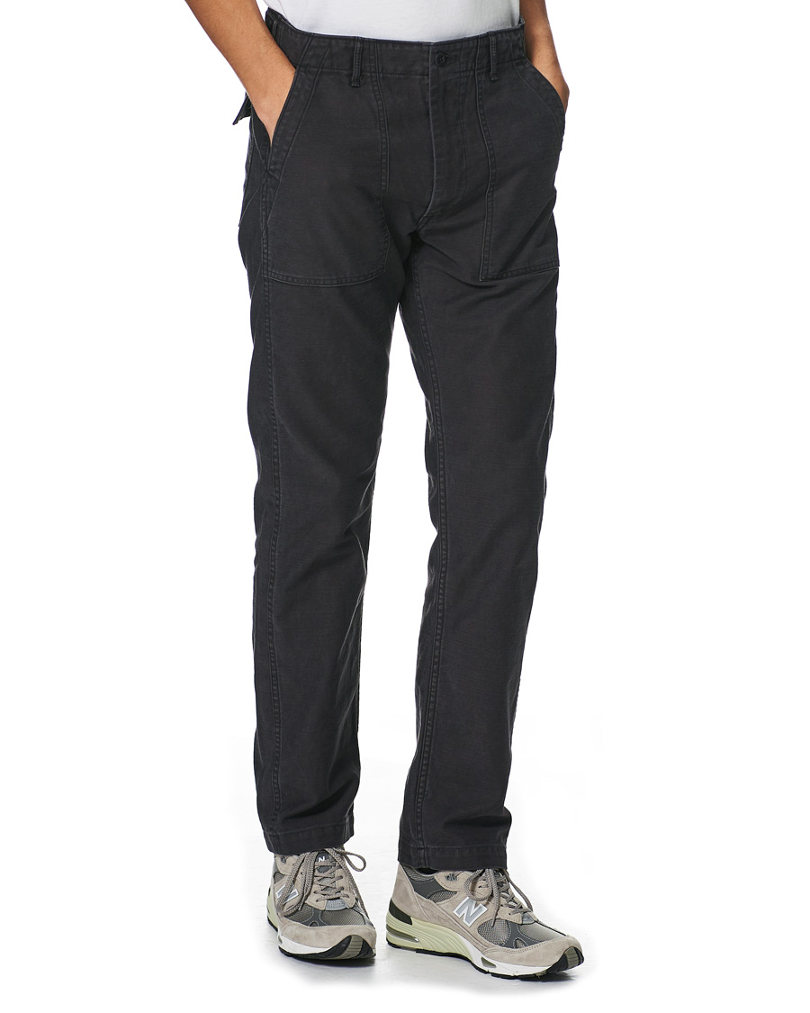 Herren | Hosen | orSlow | Slim Fit Original Sateen Fatigue Pants Black