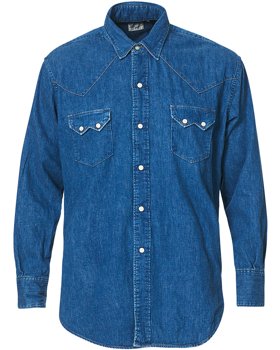 Herren | Hemden | orSlow | Denim Western Shirt Washed Indigo
