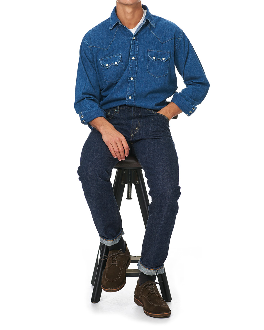 Herren | Hemden | orSlow | Denim Western Shirt Washed Indigo