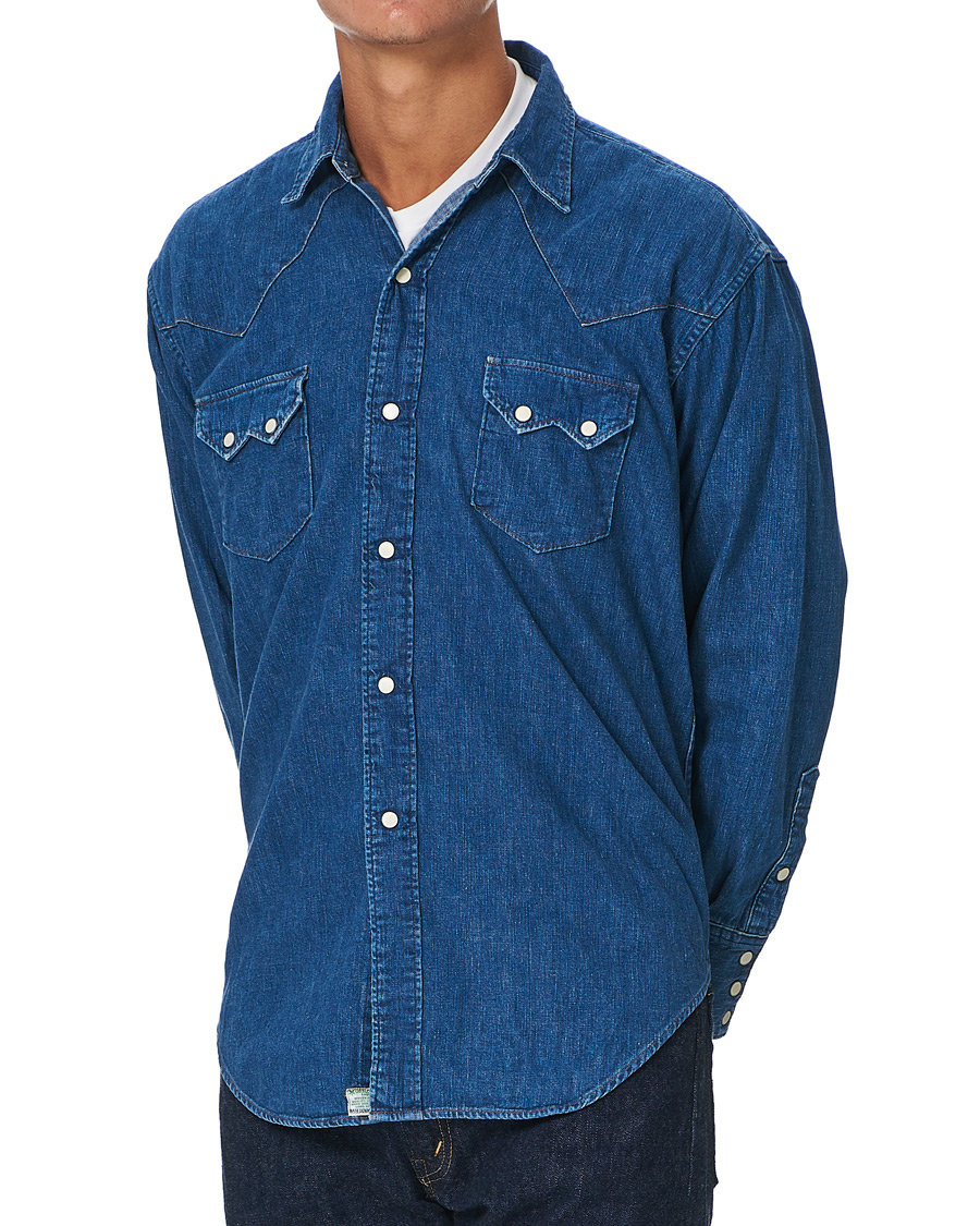 Herren | Hemden | orSlow | Denim Western Shirt Washed Indigo
