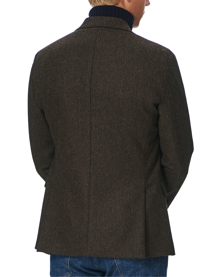 Herren | Sakkos | Oscar Jacobson | Fogerty Moon Herringbone Tweed Blazer Brown