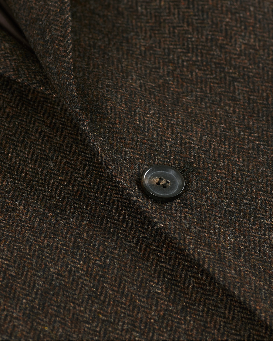 Herren | Sakkos | Oscar Jacobson | Fogerty Moon Herringbone Tweed Blazer Brown