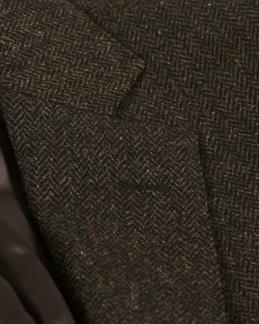Herren | Sakkos | Oscar Jacobson | Fogerty Moon Herringbone Tweed Blazer Brown