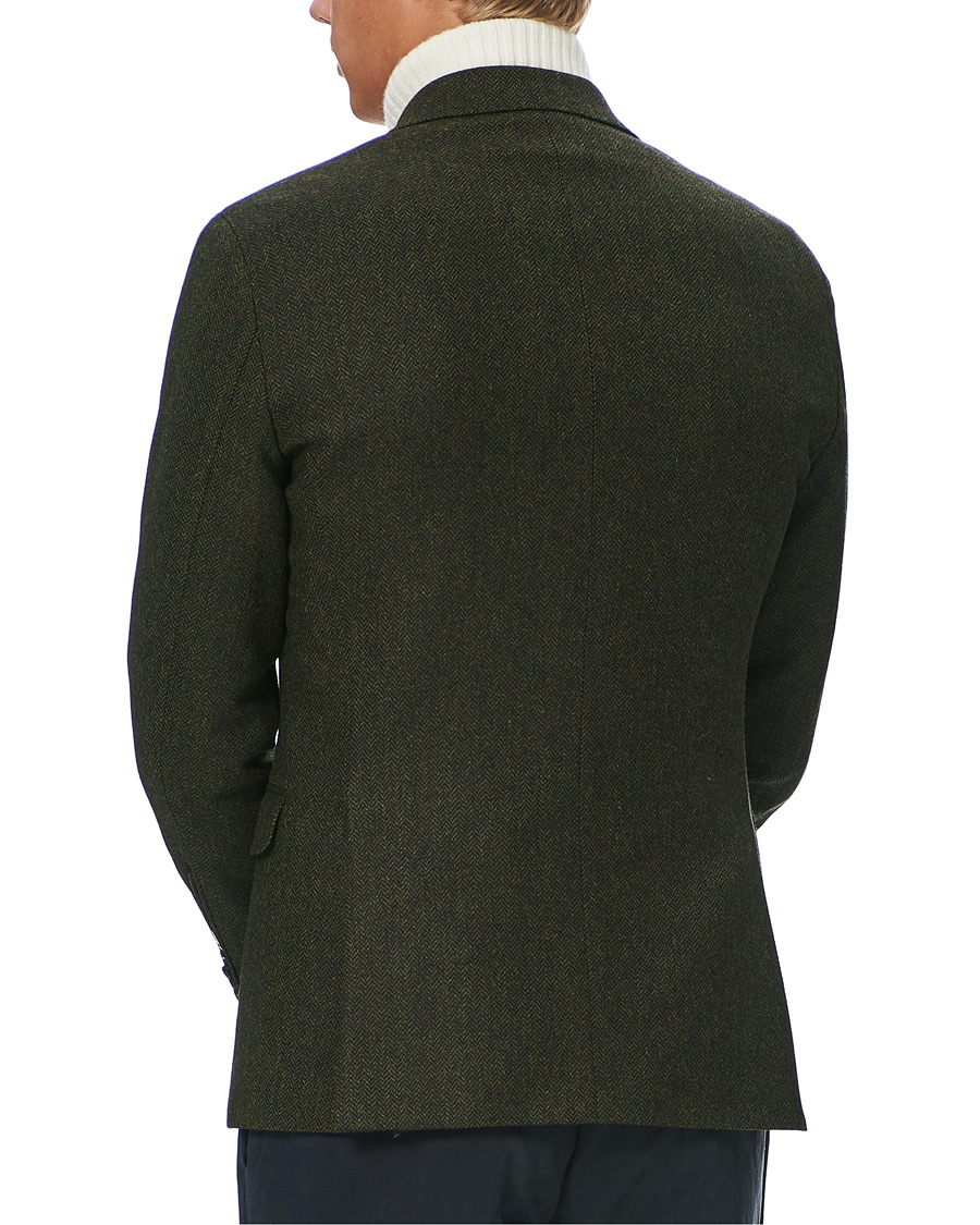 Herren | Sakkos | Oscar Jacobson | Fogerty Moon Herringbone Tweed Blazer Green