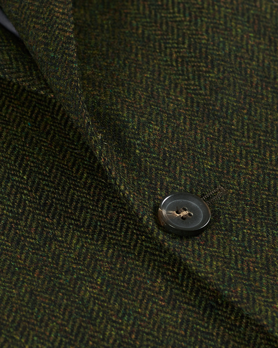 Herren | Sakkos | Oscar Jacobson | Fogerty Moon Herringbone Tweed Blazer Green