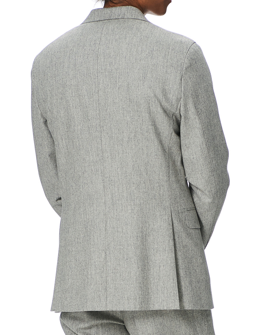 Herren | Sakkos | Oscar Jacobson | Ego Wool Flannel Blazer Light Grey