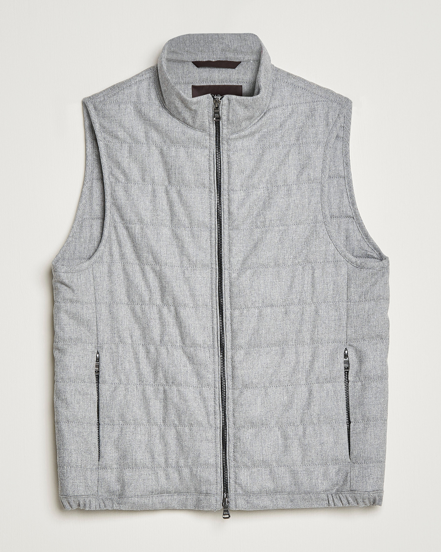 Herren | Jacken | Oscar Jacobson | Liner EVO Flannel Waistcoat Light Grey