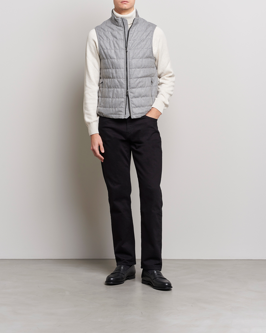 Herren | Jacken | Oscar Jacobson | Liner EVO Flannel Waistcoat Light Grey