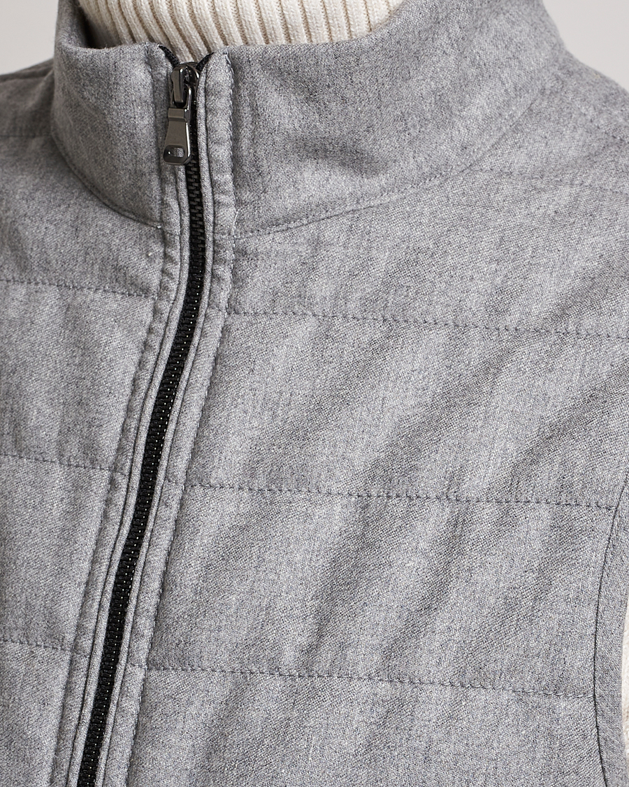 Herren | Jacken | Oscar Jacobson | Liner EVO Flannel Waistcoat Light Grey