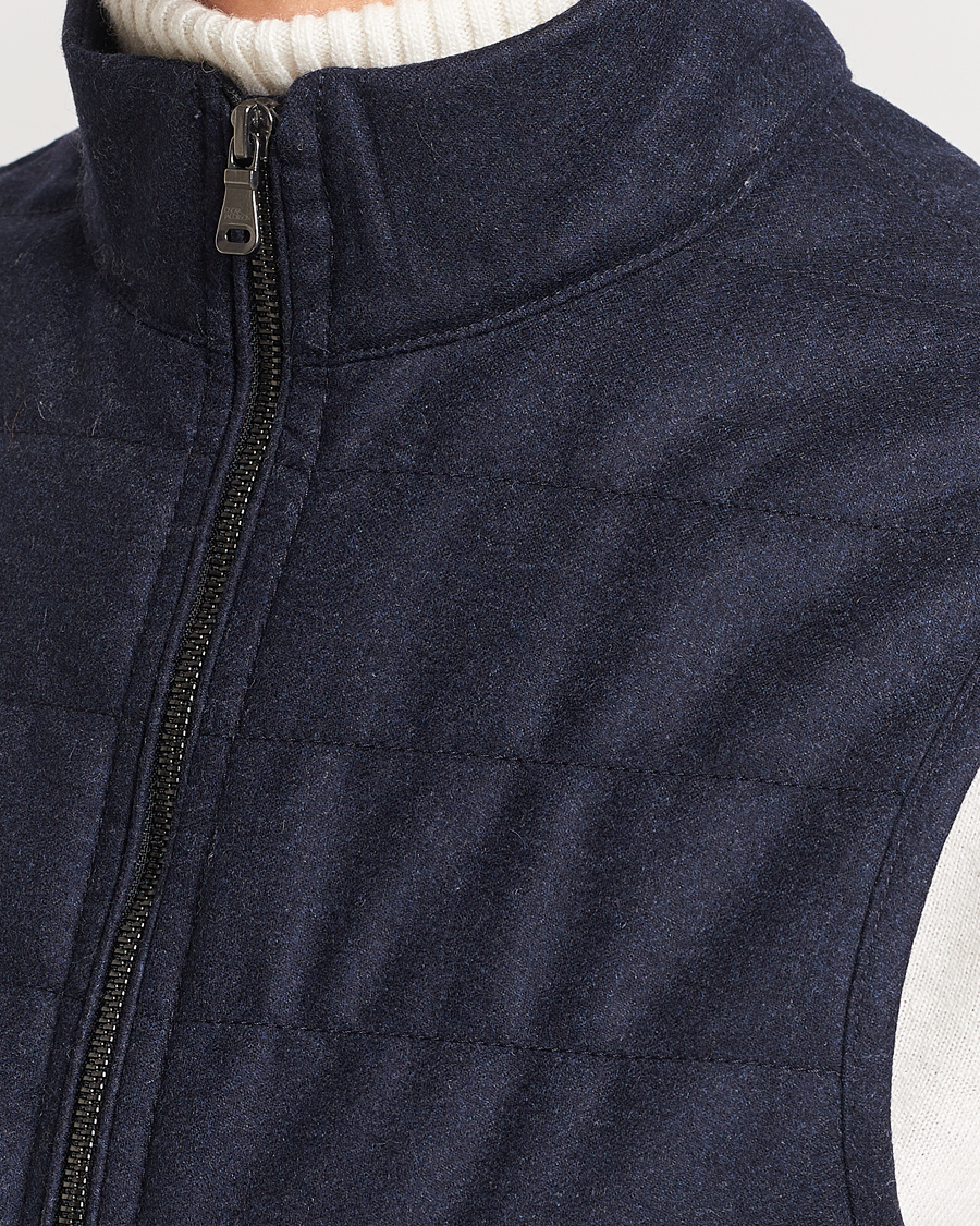 Herren | Jacken | Oscar Jacobson | Liner EVO Flannel Waistcoat Navy