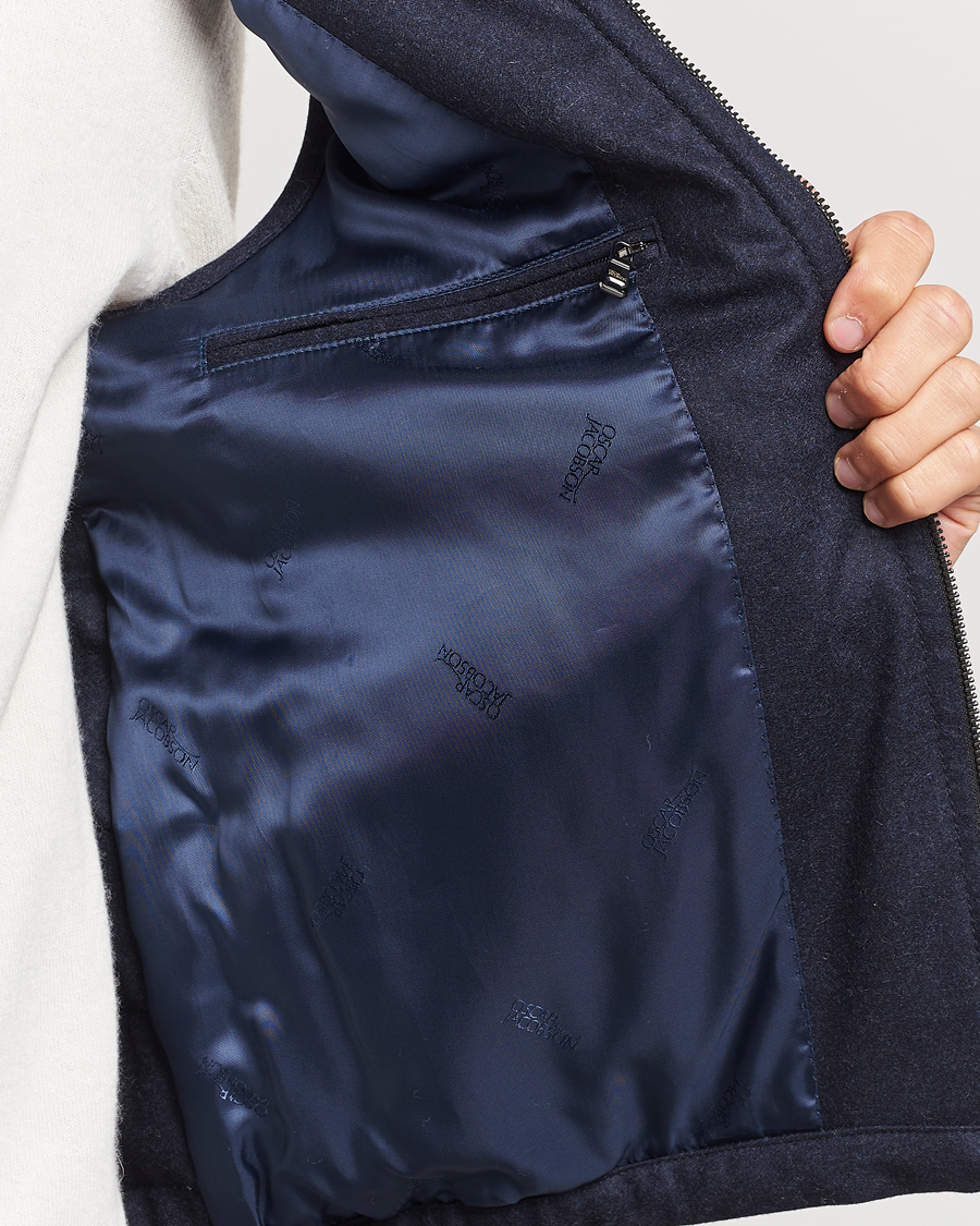 Herren | Jacken | Oscar Jacobson | Liner EVO Flannel Waistcoat Navy