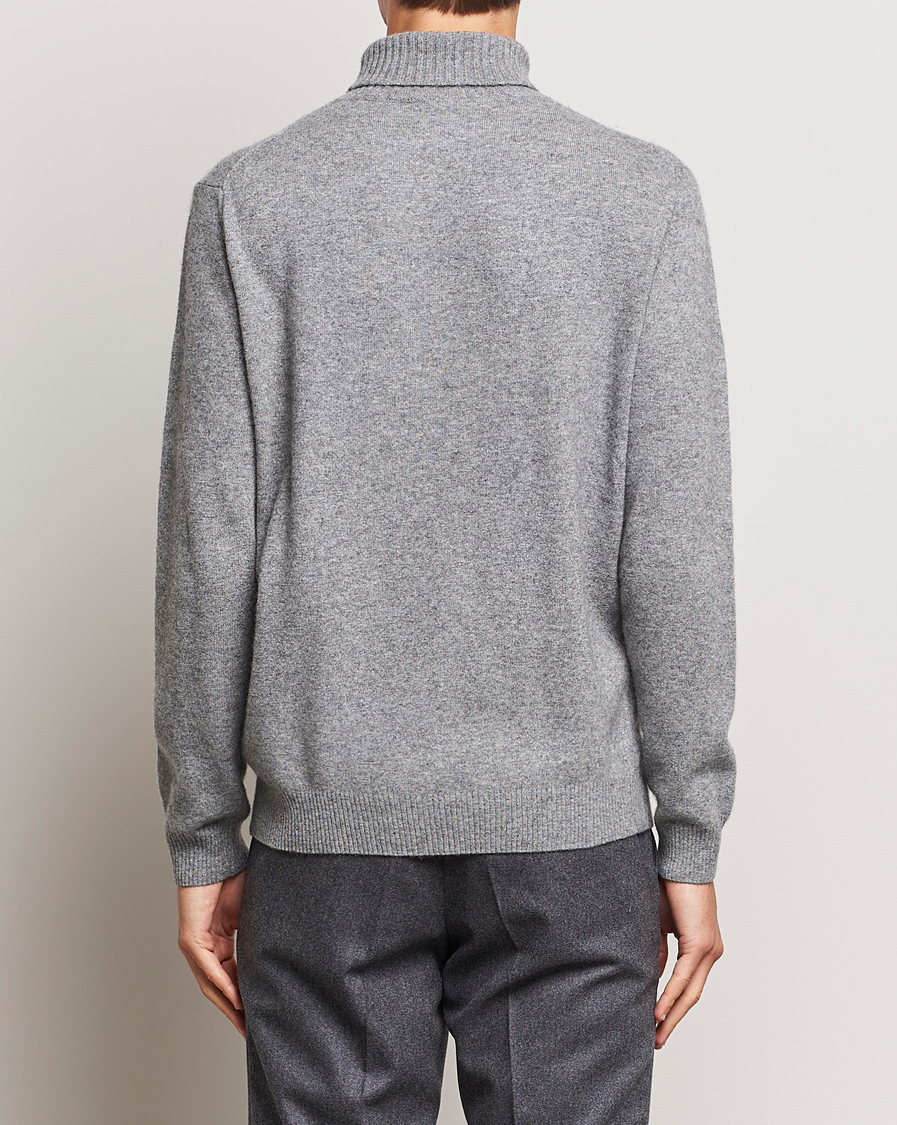 Herren | Pullover | Oscar Jacobson | Salim Wool/Cashmere Rollneck Light Grey