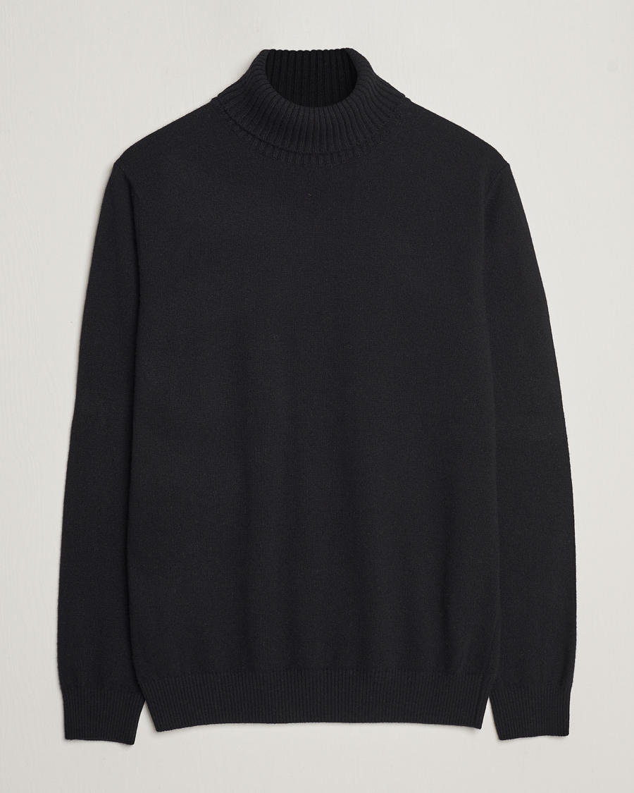 Herren | Pullover | Oscar Jacobson | Salim Wool/Cashmere Rollneck Black