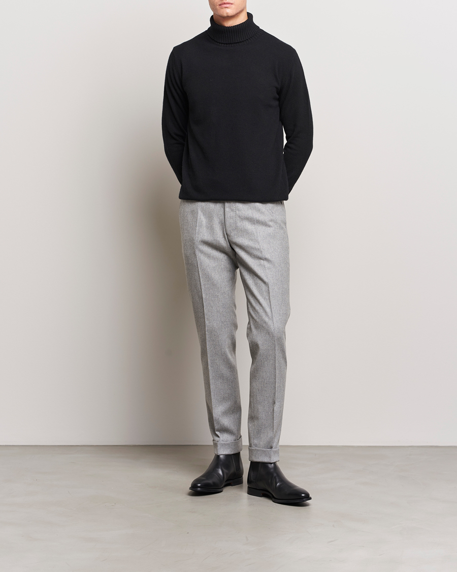 Herren | Pullover | Oscar Jacobson | Salim Wool/Cashmere Rollneck Black