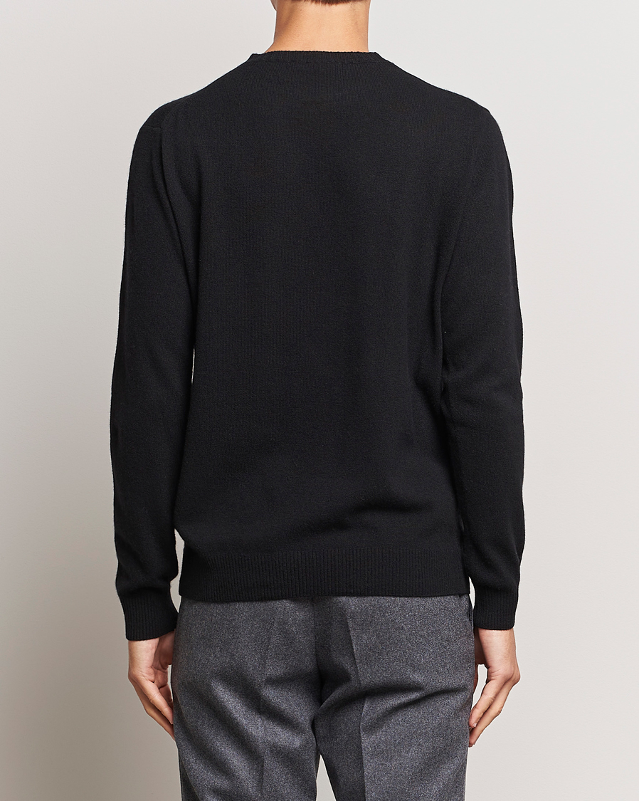 Herren | Pullover | Oscar Jacobson | Valter Wool/Cashmere Round Neck Black