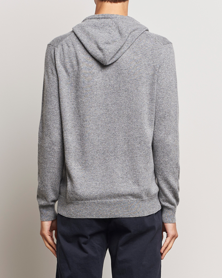 Herren | Pullover | Oscar Jacobson | Pascal Wool/Cashmere Hoodie Light Grey