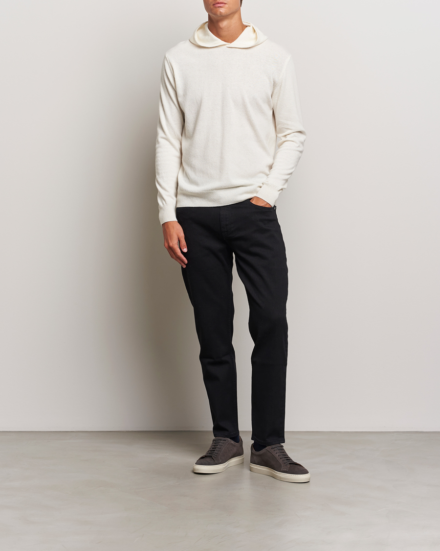 Herren | Pullover | Oscar Jacobson | Pascal Wool/Cashmere Hoodie Creme